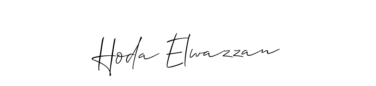 Also You can easily find your signature by using the search form. We will create Hoda Elwazzan name handwritten signature images for you free of cost using Allison_Script sign style. Hoda Elwazzan signature style 2 images and pictures png