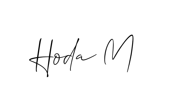Similarly Allison_Script is the best handwritten signature design. Signature creator online .You can use it as an online autograph creator for name Hoda M. Hoda M signature style 2 images and pictures png