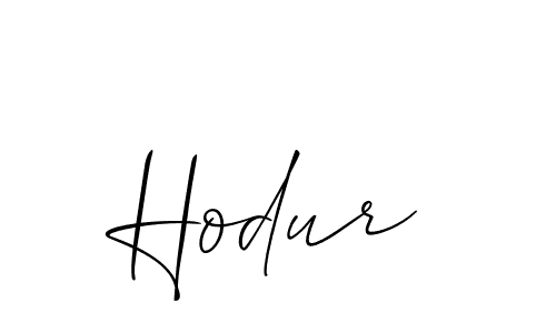 Design your own signature with our free online signature maker. With this signature software, you can create a handwritten (Allison_Script) signature for name Hodur. Hodur signature style 2 images and pictures png