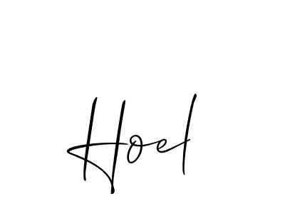 The best way (Allison_Script) to make a short signature is to pick only two or three words in your name. The name Hoel include a total of six letters. For converting this name. Hoel signature style 2 images and pictures png