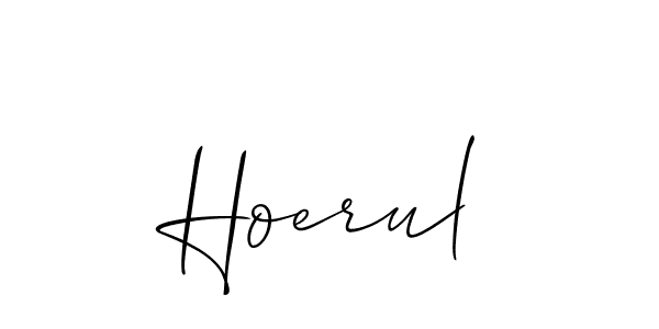 How to Draw Hoerul signature style? Allison_Script is a latest design signature styles for name Hoerul. Hoerul signature style 2 images and pictures png