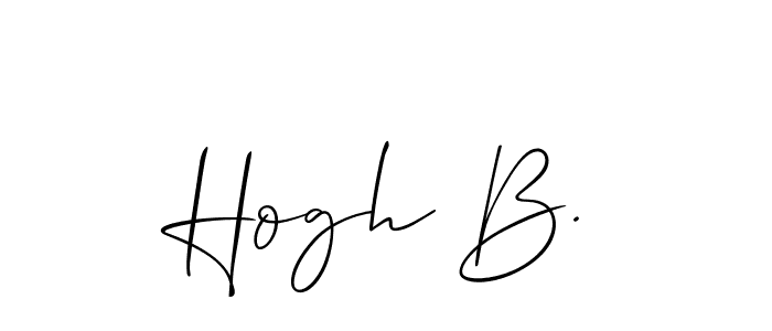 Make a beautiful signature design for name Hogh B.. Use this online signature maker to create a handwritten signature for free. Hogh B. signature style 2 images and pictures png
