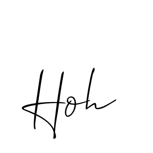Make a beautiful signature design for name Hoh. With this signature (Allison_Script) style, you can create a handwritten signature for free. Hoh signature style 2 images and pictures png