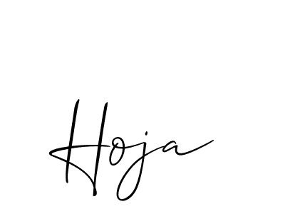 You should practise on your own different ways (Allison_Script) to write your name (Hoja) in signature. don't let someone else do it for you. Hoja signature style 2 images and pictures png