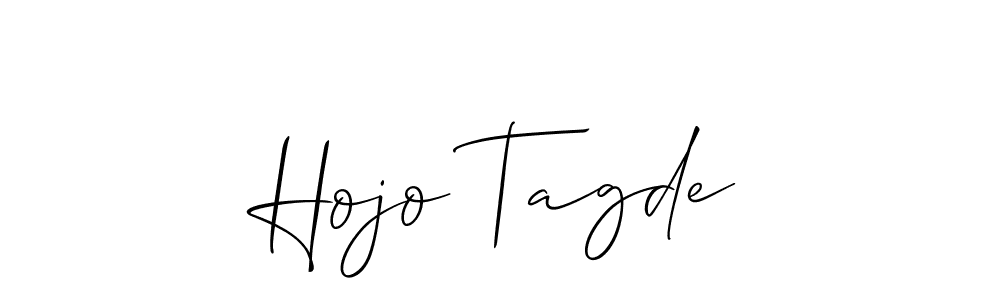Design your own signature with our free online signature maker. With this signature software, you can create a handwritten (Allison_Script) signature for name Hojo Tagde. Hojo Tagde signature style 2 images and pictures png
