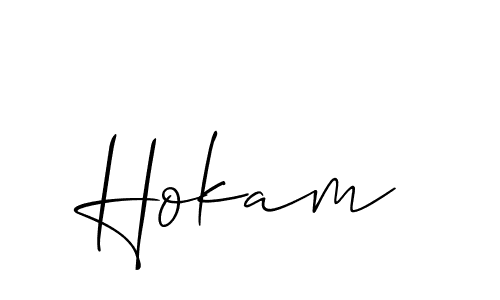 It looks lik you need a new signature style for name Hokam. Design unique handwritten (Allison_Script) signature with our free signature maker in just a few clicks. Hokam signature style 2 images and pictures png