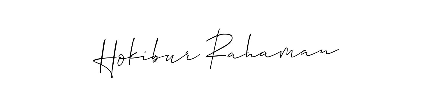 if you are searching for the best signature style for your name Hokibur Rahaman. so please give up your signature search. here we have designed multiple signature styles  using Allison_Script. Hokibur Rahaman signature style 2 images and pictures png
