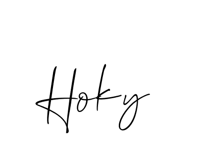 Make a beautiful signature design for name Hoky. Use this online signature maker to create a handwritten signature for free. Hoky signature style 2 images and pictures png