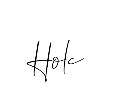 It looks lik you need a new signature style for name Holc. Design unique handwritten (Allison_Script) signature with our free signature maker in just a few clicks. Holc signature style 2 images and pictures png