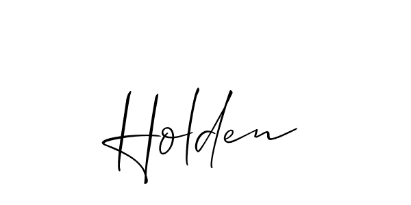 Create a beautiful signature design for name Holden. With this signature (Allison_Script) fonts, you can make a handwritten signature for free. Holden signature style 2 images and pictures png