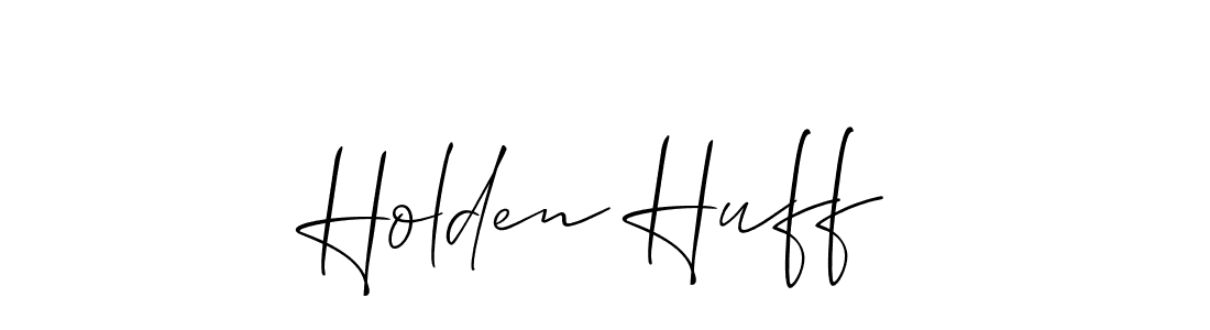 How to make Holden Huff name signature. Use Allison_Script style for creating short signs online. This is the latest handwritten sign. Holden Huff signature style 2 images and pictures png