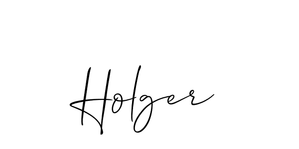 Create a beautiful signature design for name Holger. With this signature (Allison_Script) fonts, you can make a handwritten signature for free. Holger signature style 2 images and pictures png