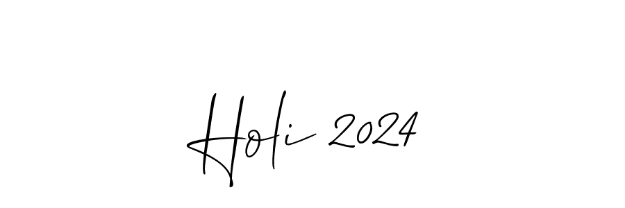 Allison_Script is a professional signature style that is perfect for those who want to add a touch of class to their signature. It is also a great choice for those who want to make their signature more unique. Get Holi 2024 name to fancy signature for free. Holi 2024 signature style 2 images and pictures png