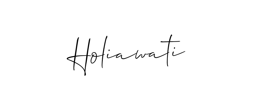 Create a beautiful signature design for name Holiawati. With this signature (Allison_Script) fonts, you can make a handwritten signature for free. Holiawati signature style 2 images and pictures png