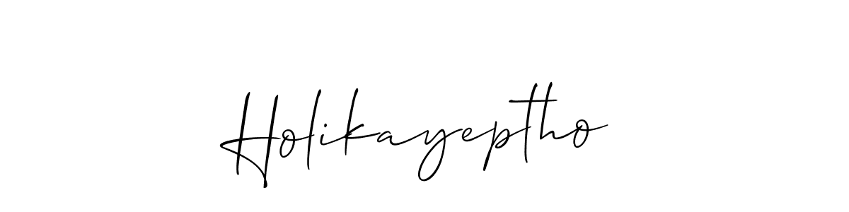 How to Draw Holikayeptho signature style? Allison_Script is a latest design signature styles for name Holikayeptho. Holikayeptho signature style 2 images and pictures png