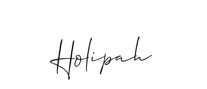 You should practise on your own different ways (Allison_Script) to write your name (Holipah) in signature. don't let someone else do it for you. Holipah signature style 2 images and pictures png