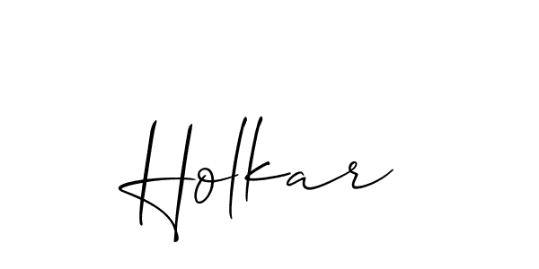 How to Draw Holkar signature style? Allison_Script is a latest design signature styles for name Holkar. Holkar signature style 2 images and pictures png