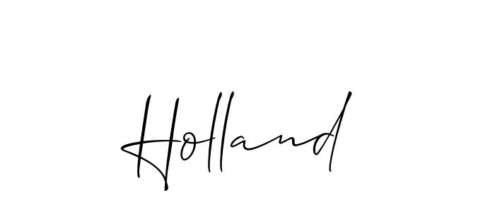 Similarly Allison_Script is the best handwritten signature design. Signature creator online .You can use it as an online autograph creator for name Holland. Holland signature style 2 images and pictures png