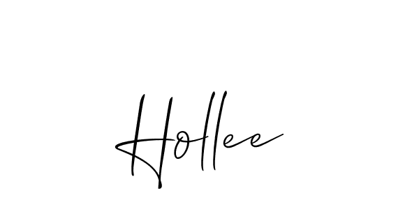 Allison_Script is a professional signature style that is perfect for those who want to add a touch of class to their signature. It is also a great choice for those who want to make their signature more unique. Get Hollee name to fancy signature for free. Hollee signature style 2 images and pictures png