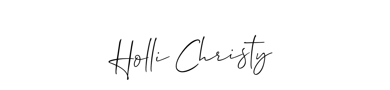 How to make Holli Christy signature? Allison_Script is a professional autograph style. Create handwritten signature for Holli Christy name. Holli Christy signature style 2 images and pictures png
