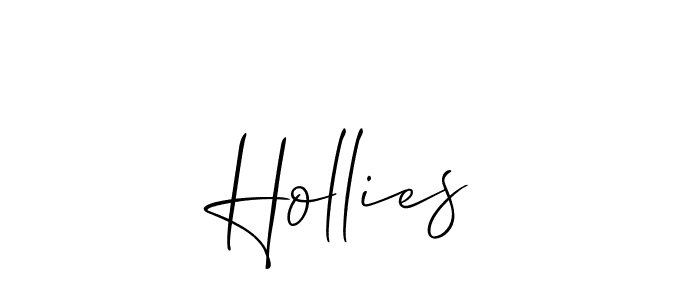 Create a beautiful signature design for name Hollies. With this signature (Allison_Script) fonts, you can make a handwritten signature for free. Hollies signature style 2 images and pictures png