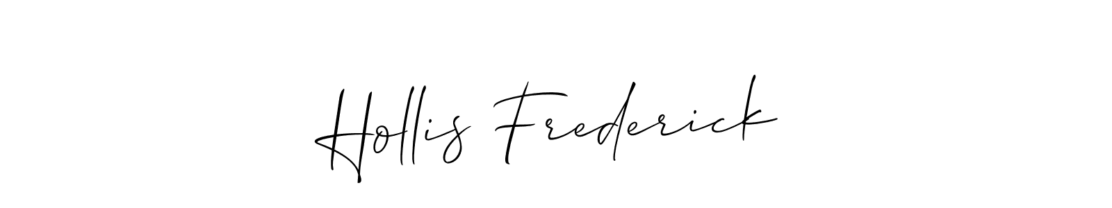 Once you've used our free online signature maker to create your best signature Allison_Script style, it's time to enjoy all of the benefits that Hollis Frederick name signing documents. Hollis Frederick signature style 2 images and pictures png