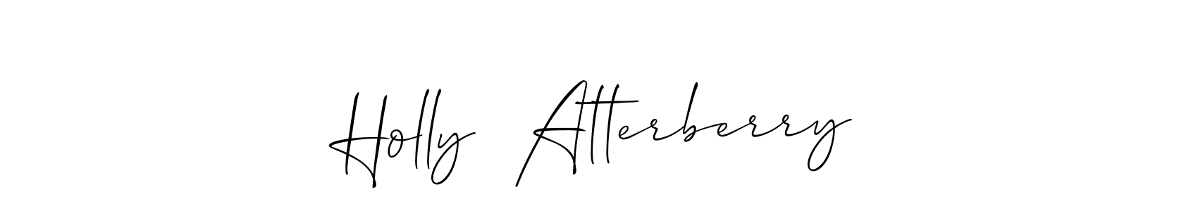Use a signature maker to create a handwritten signature online. With this signature software, you can design (Allison_Script) your own signature for name Holly  Atterberry. Holly  Atterberry signature style 2 images and pictures png