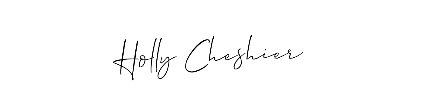 if you are searching for the best signature style for your name Holly Cheshier. so please give up your signature search. here we have designed multiple signature styles  using Allison_Script. Holly Cheshier signature style 2 images and pictures png