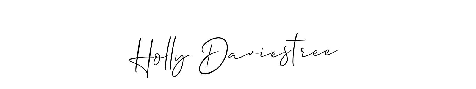How to make Holly Daviestree name signature. Use Allison_Script style for creating short signs online. This is the latest handwritten sign. Holly Daviestree signature style 2 images and pictures png
