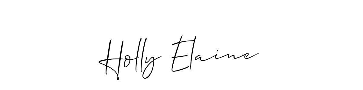 How to make Holly Elaine signature? Allison_Script is a professional autograph style. Create handwritten signature for Holly Elaine name. Holly Elaine signature style 2 images and pictures png