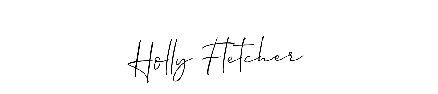 Allison_Script is a professional signature style that is perfect for those who want to add a touch of class to their signature. It is also a great choice for those who want to make their signature more unique. Get Holly Fletcher name to fancy signature for free. Holly Fletcher signature style 2 images and pictures png