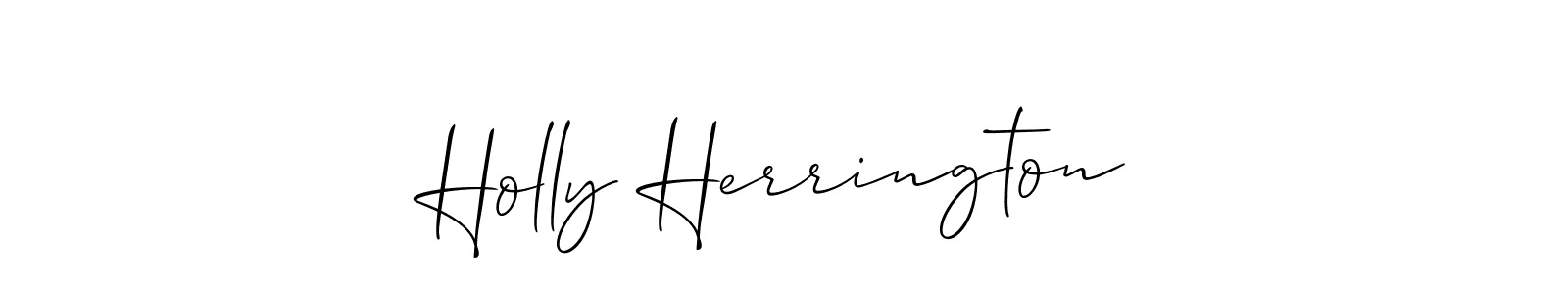 You should practise on your own different ways (Allison_Script) to write your name (Holly Herrington) in signature. don't let someone else do it for you. Holly Herrington signature style 2 images and pictures png