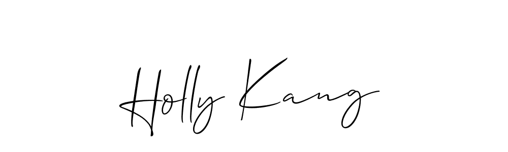 The best way (Allison_Script) to make a short signature is to pick only two or three words in your name. The name Holly Kang include a total of six letters. For converting this name. Holly Kang signature style 2 images and pictures png