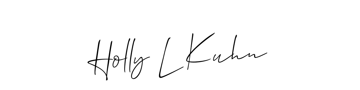 Design your own signature with our free online signature maker. With this signature software, you can create a handwritten (Allison_Script) signature for name Holly L Kuhn. Holly L Kuhn signature style 2 images and pictures png