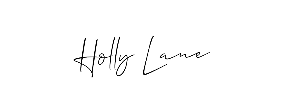 You should practise on your own different ways (Allison_Script) to write your name (Holly Lane) in signature. don't let someone else do it for you. Holly Lane signature style 2 images and pictures png