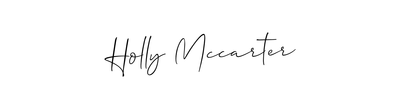 You should practise on your own different ways (Allison_Script) to write your name (Holly Mccarter) in signature. don't let someone else do it for you. Holly Mccarter signature style 2 images and pictures png