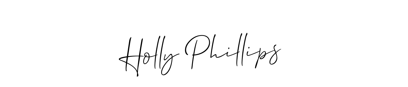 Also You can easily find your signature by using the search form. We will create Holly Phillips name handwritten signature images for you free of cost using Allison_Script sign style. Holly Phillips signature style 2 images and pictures png