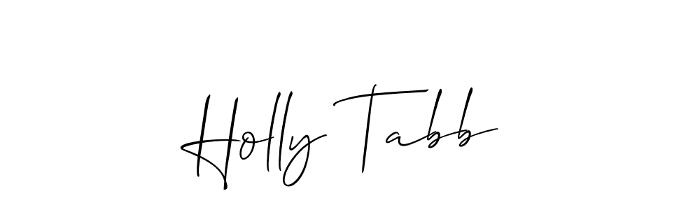 You should practise on your own different ways (Allison_Script) to write your name (Holly Tabb) in signature. don't let someone else do it for you. Holly Tabb signature style 2 images and pictures png