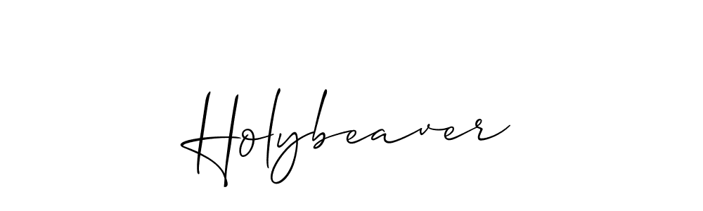 You should practise on your own different ways (Allison_Script) to write your name (Holybeaver) in signature. don't let someone else do it for you. Holybeaver signature style 2 images and pictures png