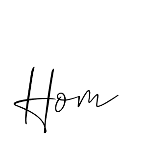 Best and Professional Signature Style for Hom. Allison_Script Best Signature Style Collection. Hom signature style 2 images and pictures png