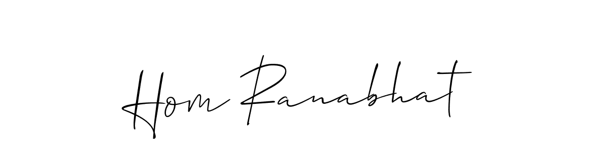 if you are searching for the best signature style for your name Hom Ranabhat. so please give up your signature search. here we have designed multiple signature styles  using Allison_Script. Hom Ranabhat signature style 2 images and pictures png