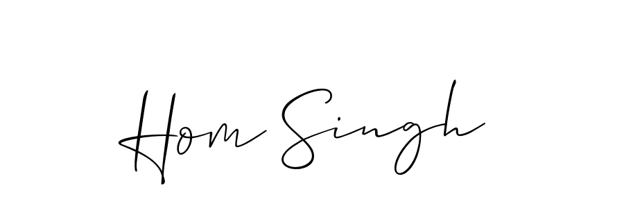 How to make Hom Singh name signature. Use Allison_Script style for creating short signs online. This is the latest handwritten sign. Hom Singh signature style 2 images and pictures png