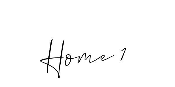 How to make Home 1 signature? Allison_Script is a professional autograph style. Create handwritten signature for Home 1 name. Home 1 signature style 2 images and pictures png