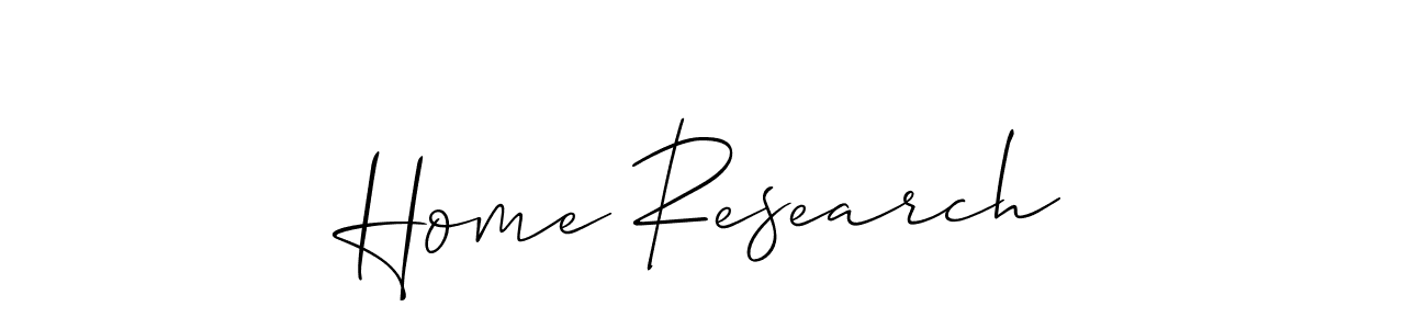 Use a signature maker to create a handwritten signature online. With this signature software, you can design (Allison_Script) your own signature for name Home Research. Home Research signature style 2 images and pictures png