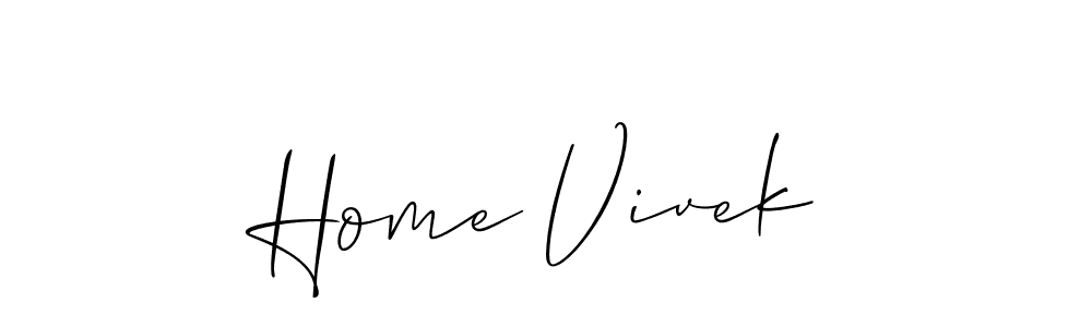 The best way (Allison_Script) to make a short signature is to pick only two or three words in your name. The name Home Vivek include a total of six letters. For converting this name. Home Vivek signature style 2 images and pictures png