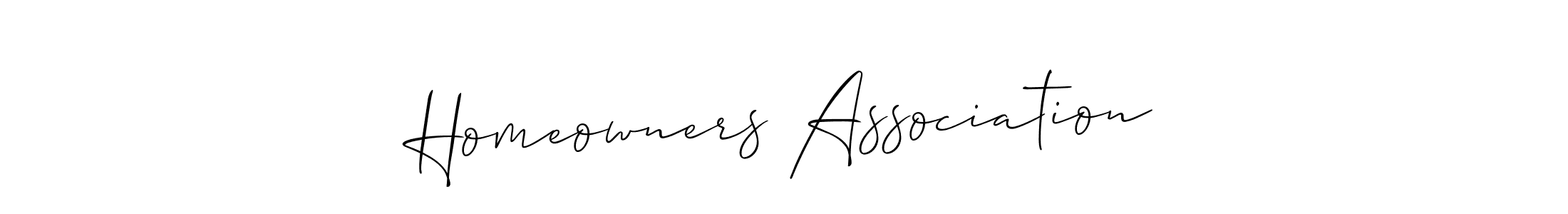 Use a signature maker to create a handwritten signature online. With this signature software, you can design (Allison_Script) your own signature for name Homeowners Association. Homeowners Association signature style 2 images and pictures png