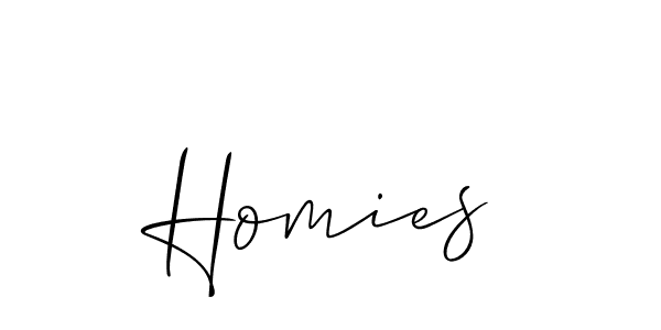 Also You can easily find your signature by using the search form. We will create Homies name handwritten signature images for you free of cost using Allison_Script sign style. Homies signature style 2 images and pictures png