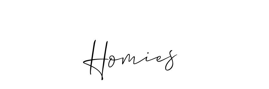 Homies♡ stylish signature style. Best Handwritten Sign (Allison_Script) for my name. Handwritten Signature Collection Ideas for my name Homies♡. Homies♡ signature style 2 images and pictures png