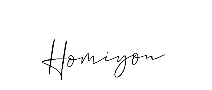 You should practise on your own different ways (Allison_Script) to write your name (Homiyon) in signature. don't let someone else do it for you. Homiyon signature style 2 images and pictures png