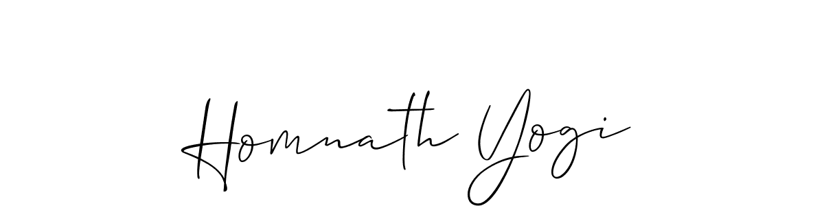 Make a beautiful signature design for name Homnath Yogi. With this signature (Allison_Script) style, you can create a handwritten signature for free. Homnath Yogi signature style 2 images and pictures png